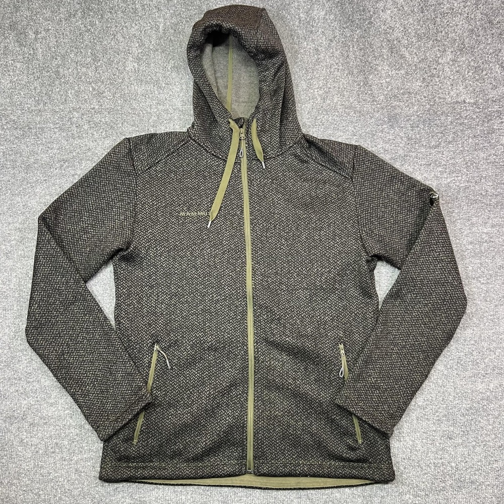 Mammut Chamuera ML Jacket Mens Large Green Hooded Fleece Full Zip Hiking